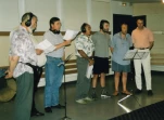 Le choeur d'hommes sous la direction de Nicole Evrard